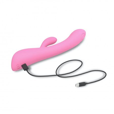 Розовый вибратор-кролик Bunny & Clyde - 22,5 см.